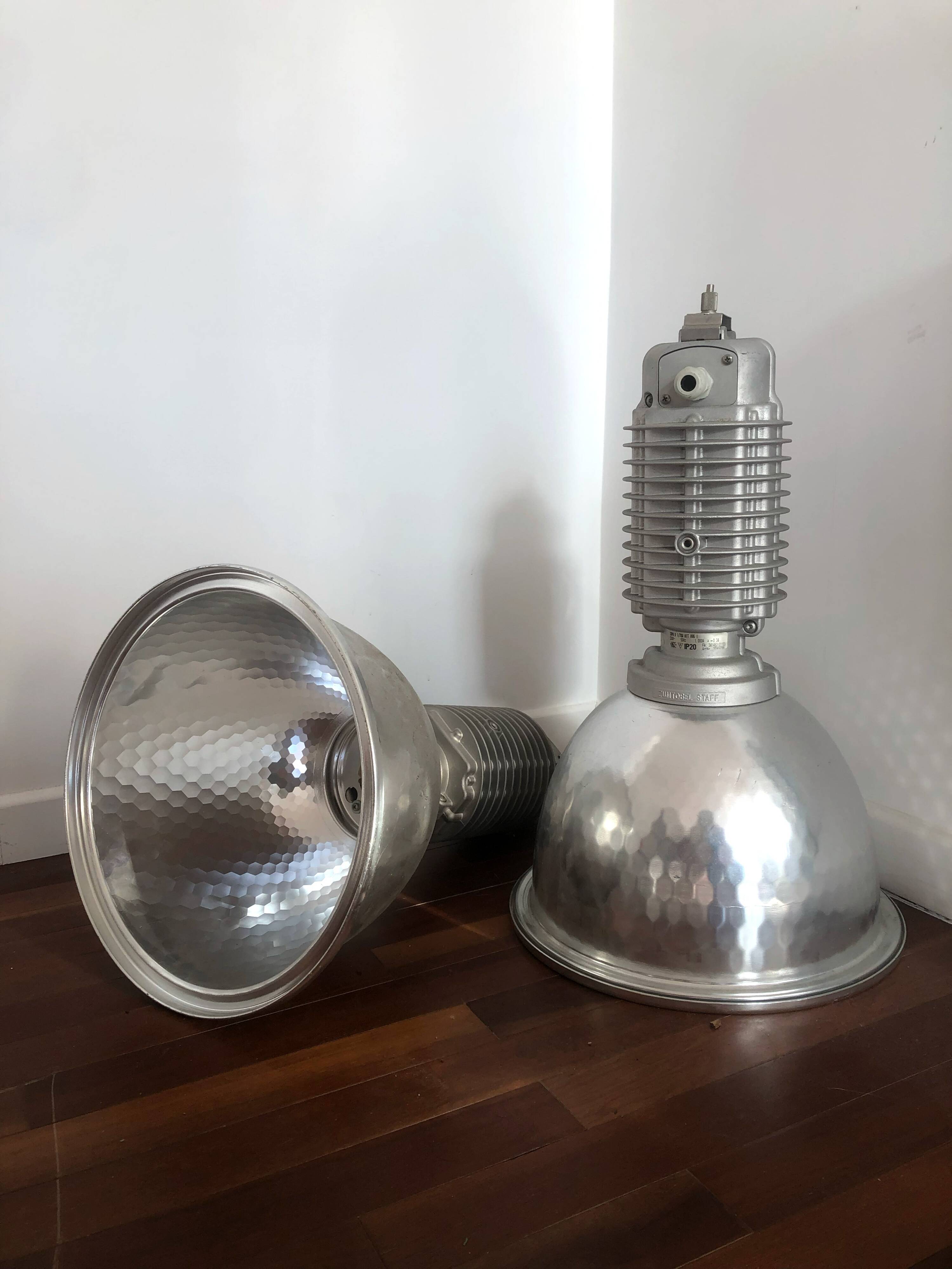 Large Zumtobel Copa D-1 pendant lights // Charles Keller 1990 // Set of 2