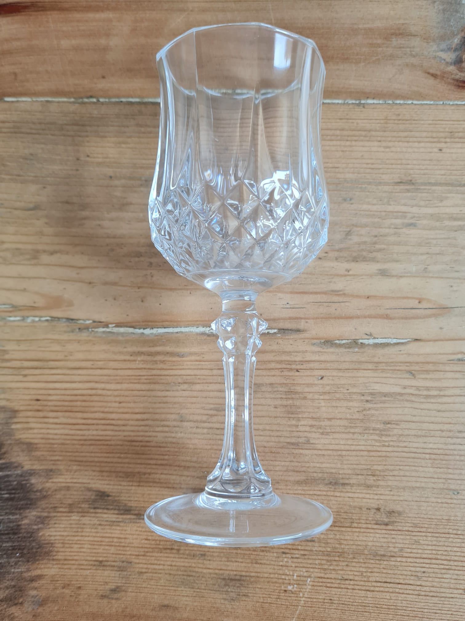 service of 6 Longchamp crystal wine glasses