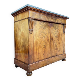19th Century Restoration Period Flamed Mahogany Sideboard with Crosses