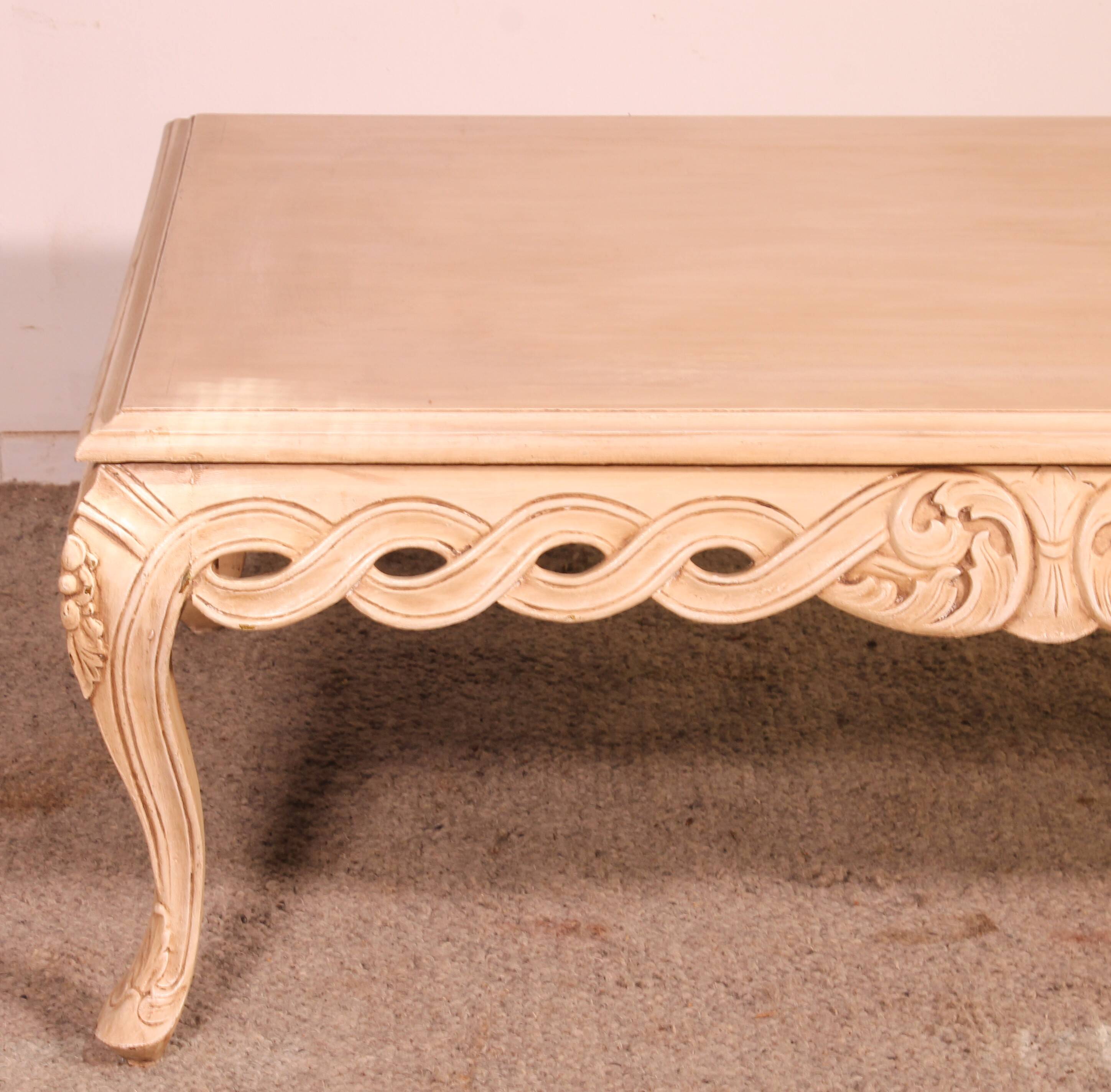 polychrome wooden coffee table