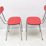 Pair of Czechoslovak colored formica cafe chairs, 1960´s