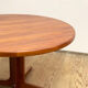 Round Mid Century Dining Table made out of massice teak wood, Denmark, 1970s