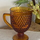 Amber glass pitcher