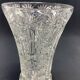 Large cut crystal vase richly decorated Bohemia