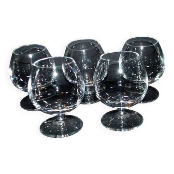 V&B Villeroy Boch lot de 5 verres ballon cognac brandy en cristal