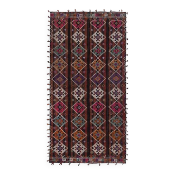 Tapis Kilim turc vintage tissé main
