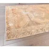 3'6x12'6 Orange Brown Vintage Turkish Hand-Knotted Runner Rug 110x385