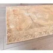 3'6x12'6 Orange Brown Vintage Turkish Hand-Knotted Runner Rug 110x385