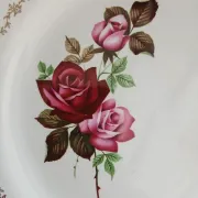 6 antique flat plates in porcelain
