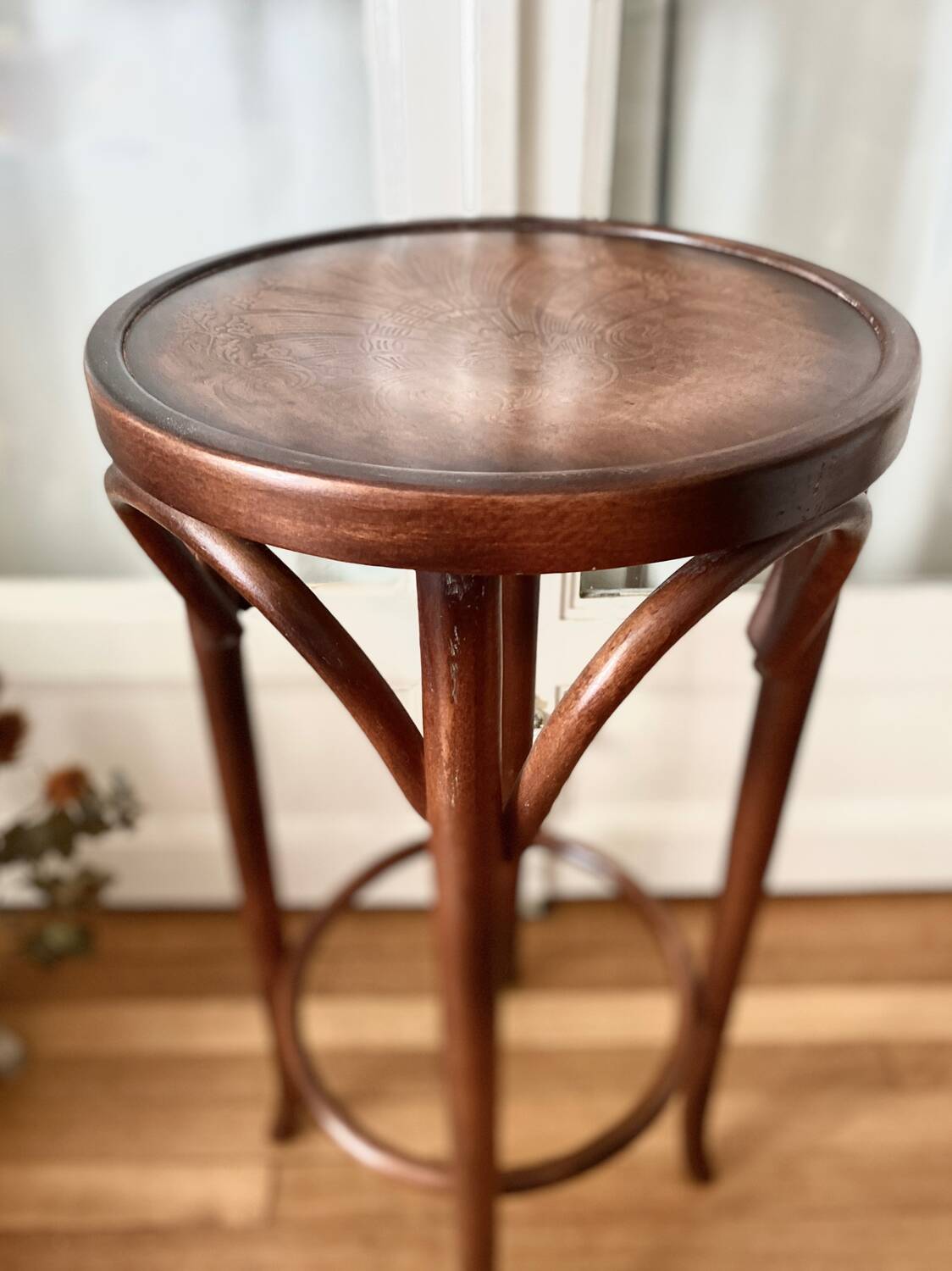 Bentwood high bar stool