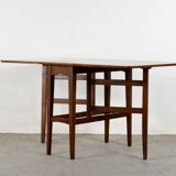 Table à abattants vintage en teck, style milieu du siècle. Livraison. Moderne/Rétro/Danois