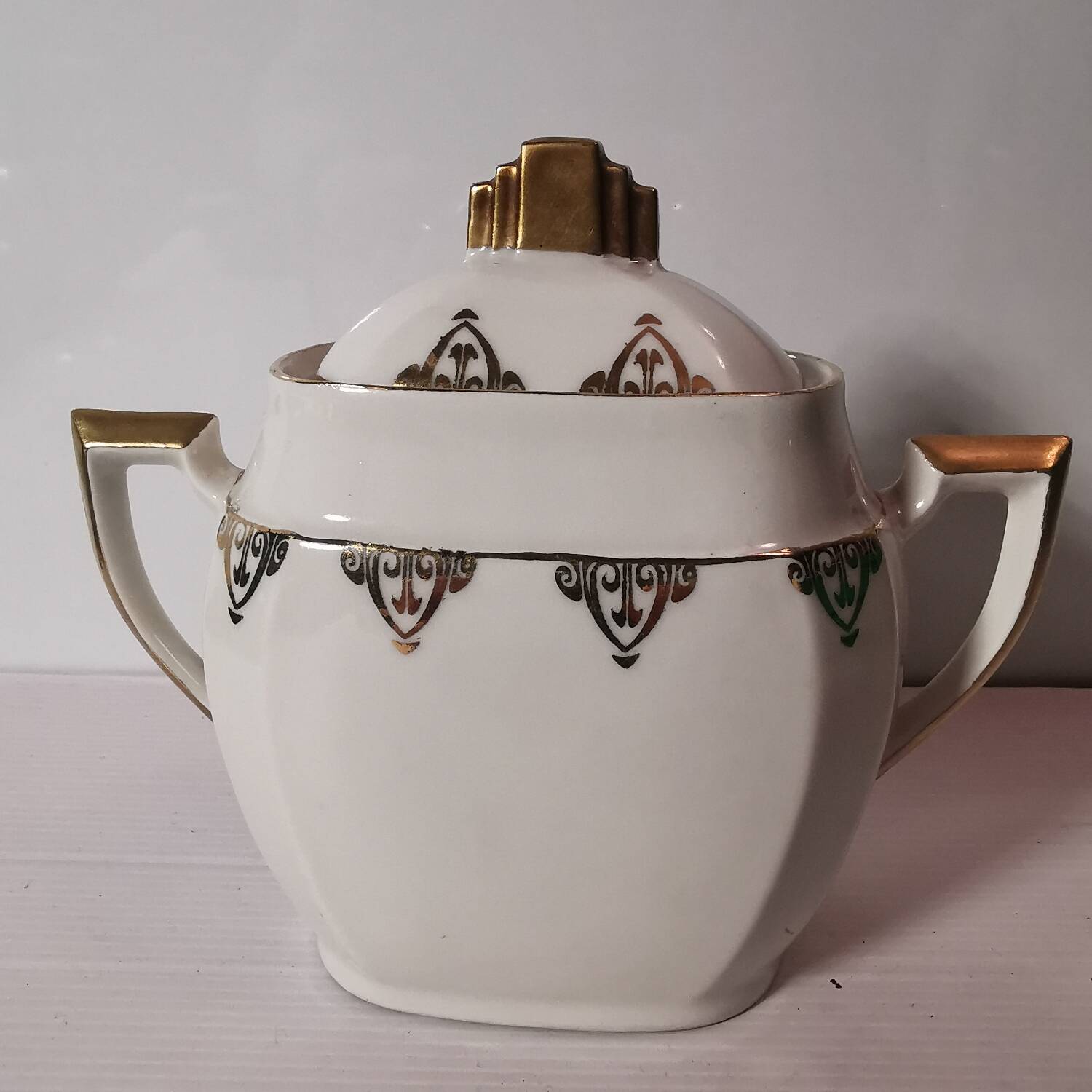Ms france coffee service art deco style white and gold