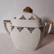 Ms france coffee service art deco style white and gold