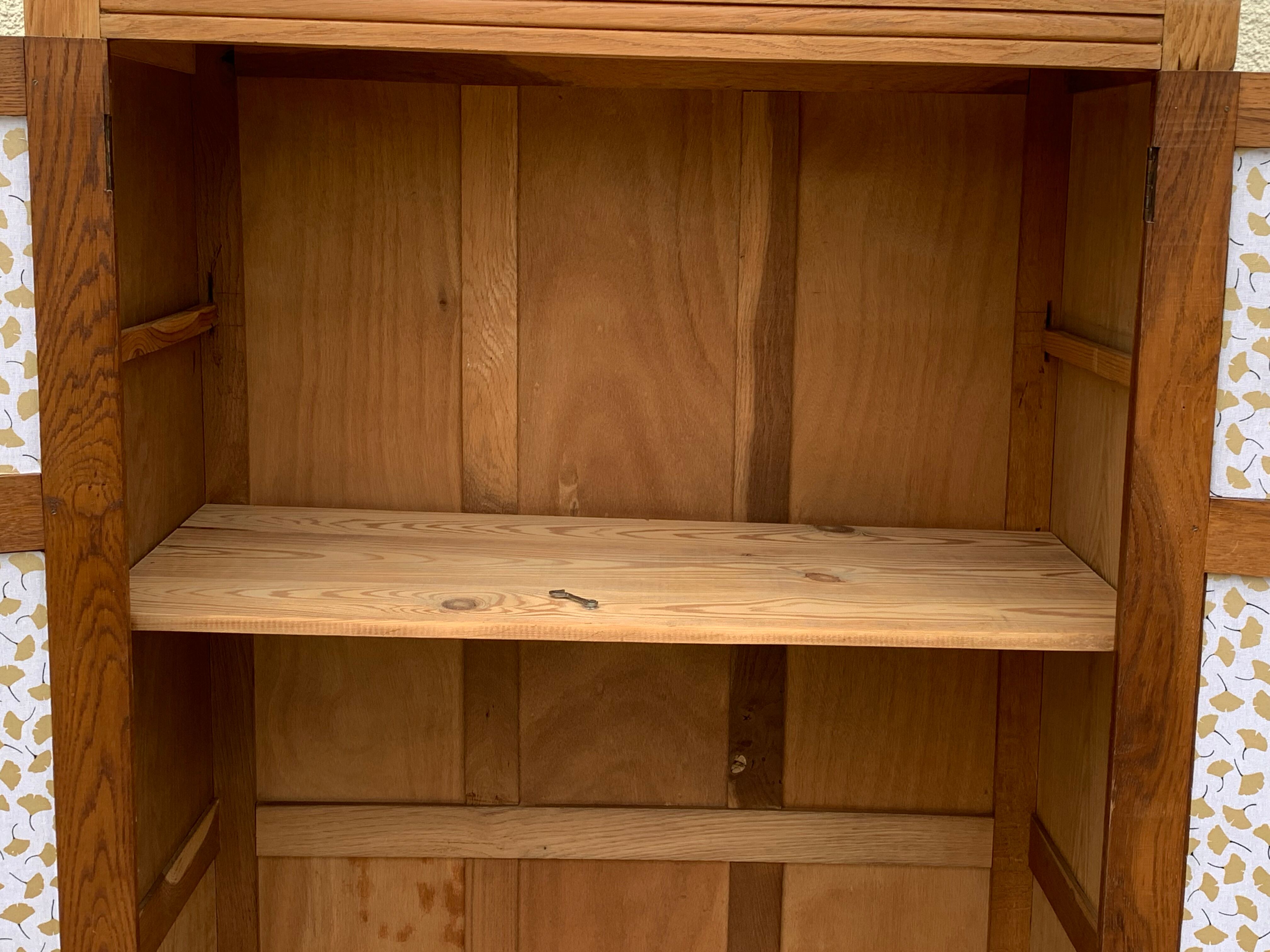 Parisian wardrobe paneled 1930 raw wood