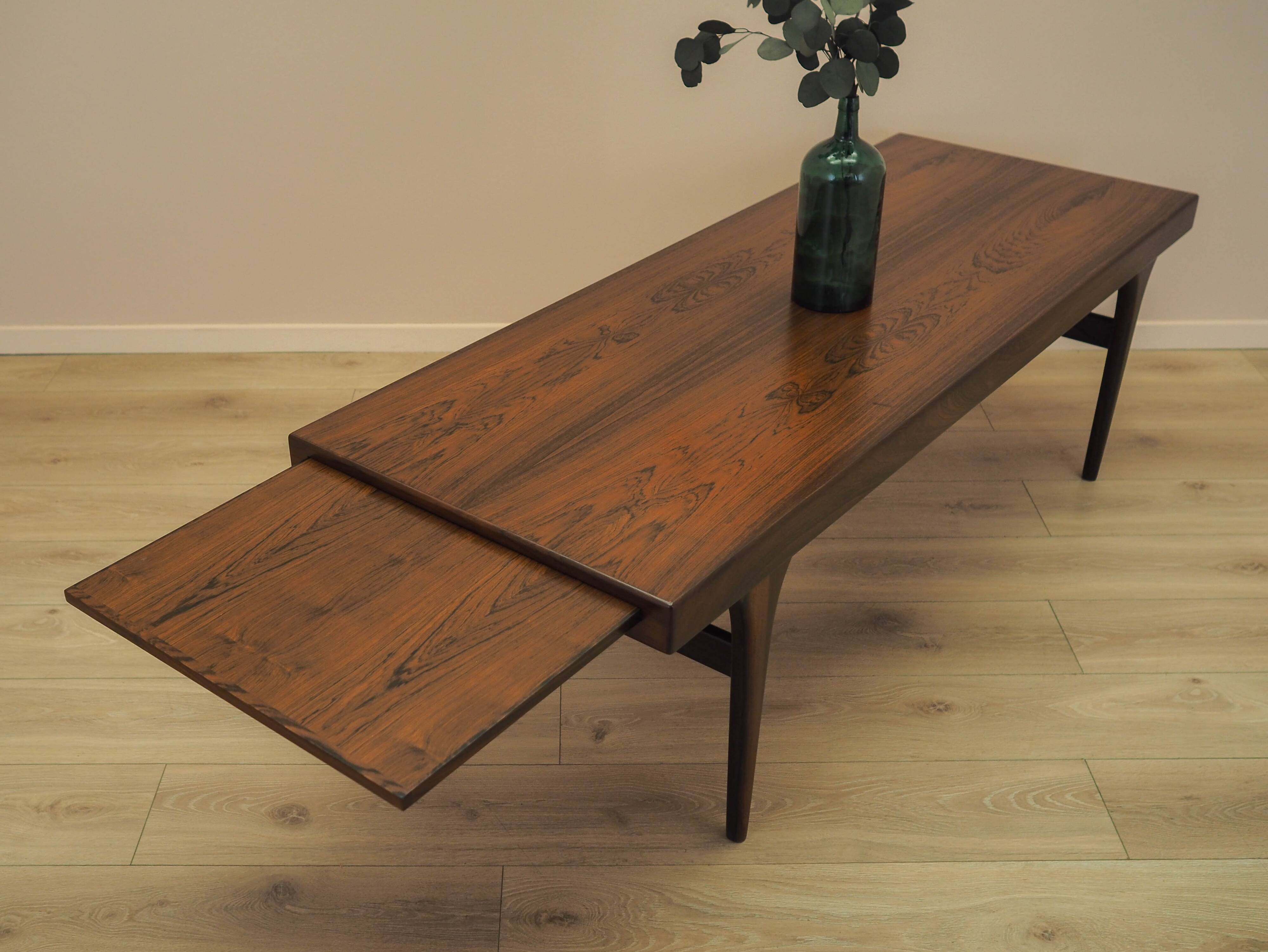 CFC Silkeborg rosewood coffee table with pull-out top, 1960s