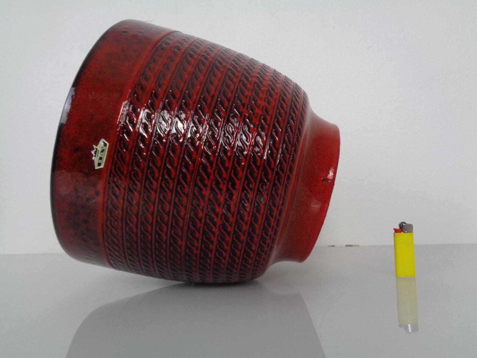 Large ceramic cachepot from Bay Keramik, Germany, 1970s.