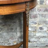 Louis XVI style side table in rosewood veneer decorated bronze