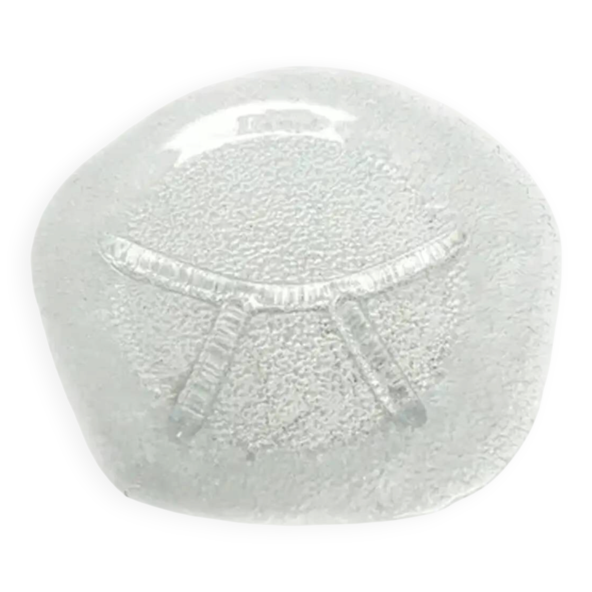Appetizer platter, mid-century modern, pink glass, designed by J.S. Drost, Ząbkowice, Poland, 1970s