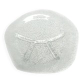 Appetizer platter, mid-century modern, pink glass, designed by J.S. Drost, Ząbkowice, Poland, 1970s