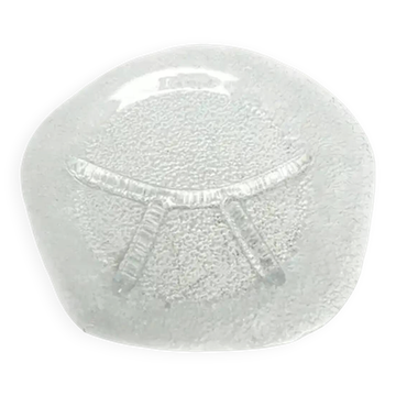 Appetizer platter, mid-century modern, pink glass, designed by J.S. Drost, Ząbkowice, Poland, 1970s