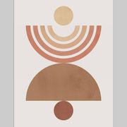 4 impressions d'art géométriques avec des cercles et des lignes