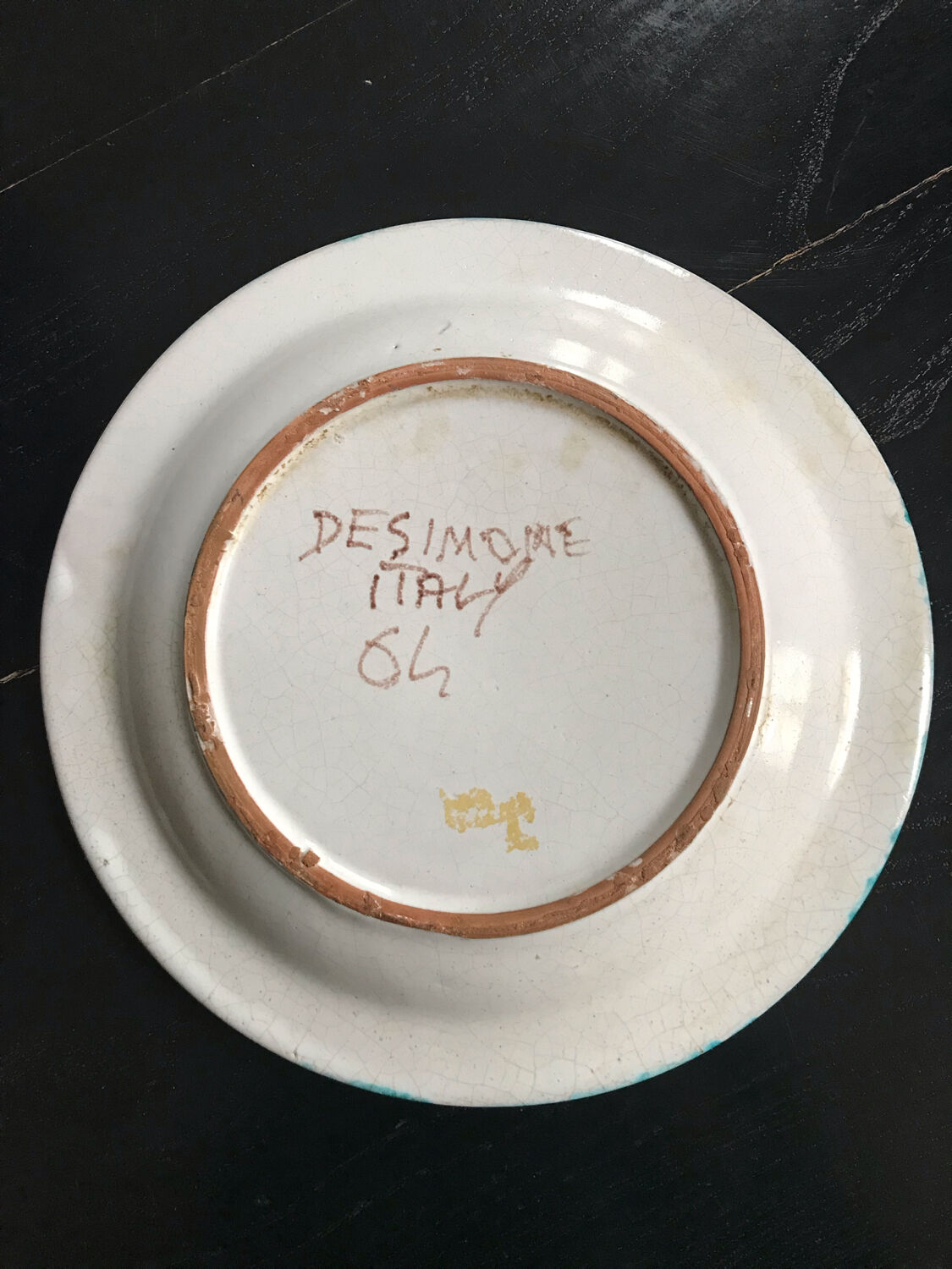 Assiette du céramiste sicilien Giovanni de Simone 1964
