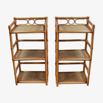 Rattan shelves from the 70