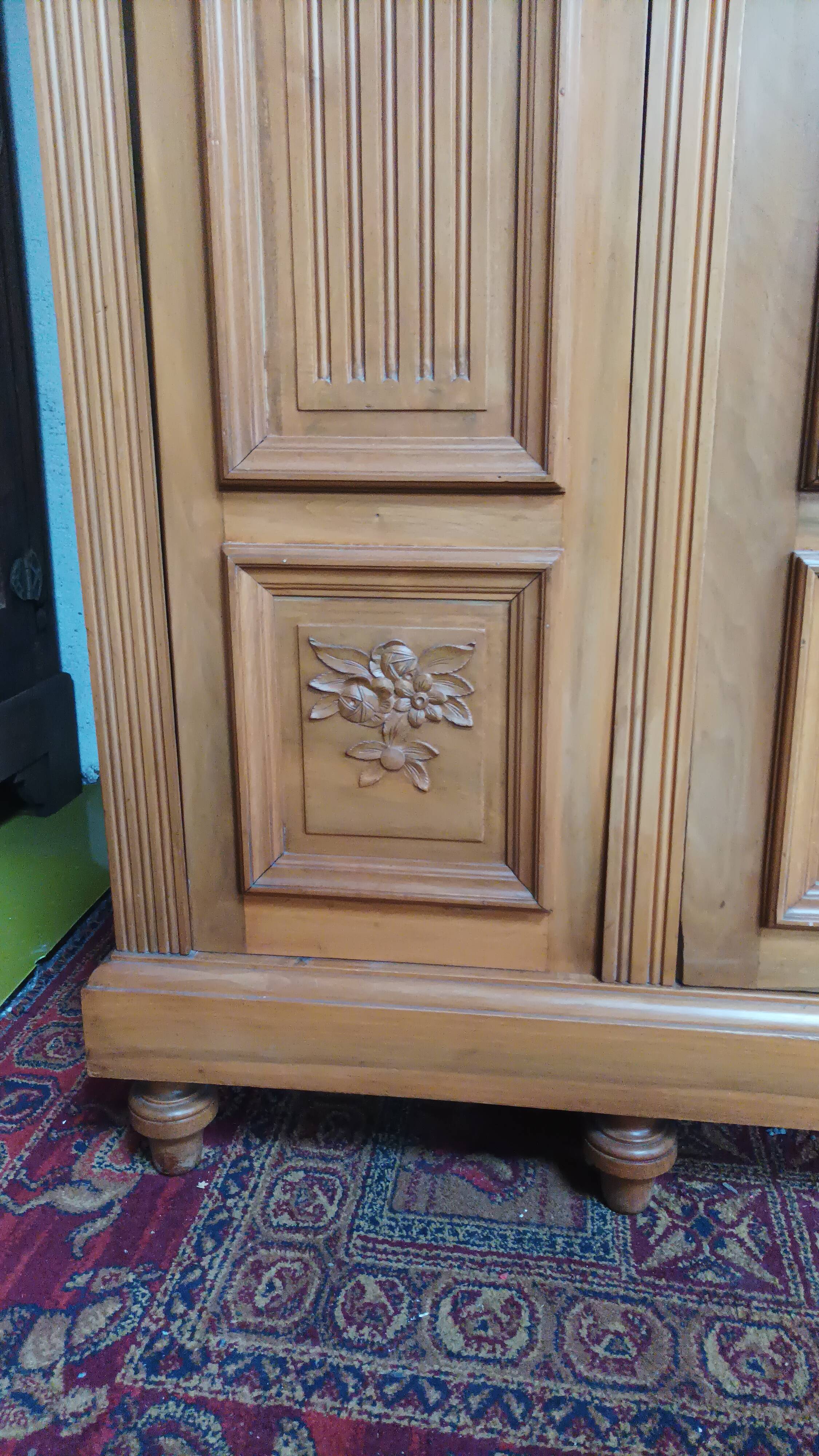 Art Deco walnut bookcase