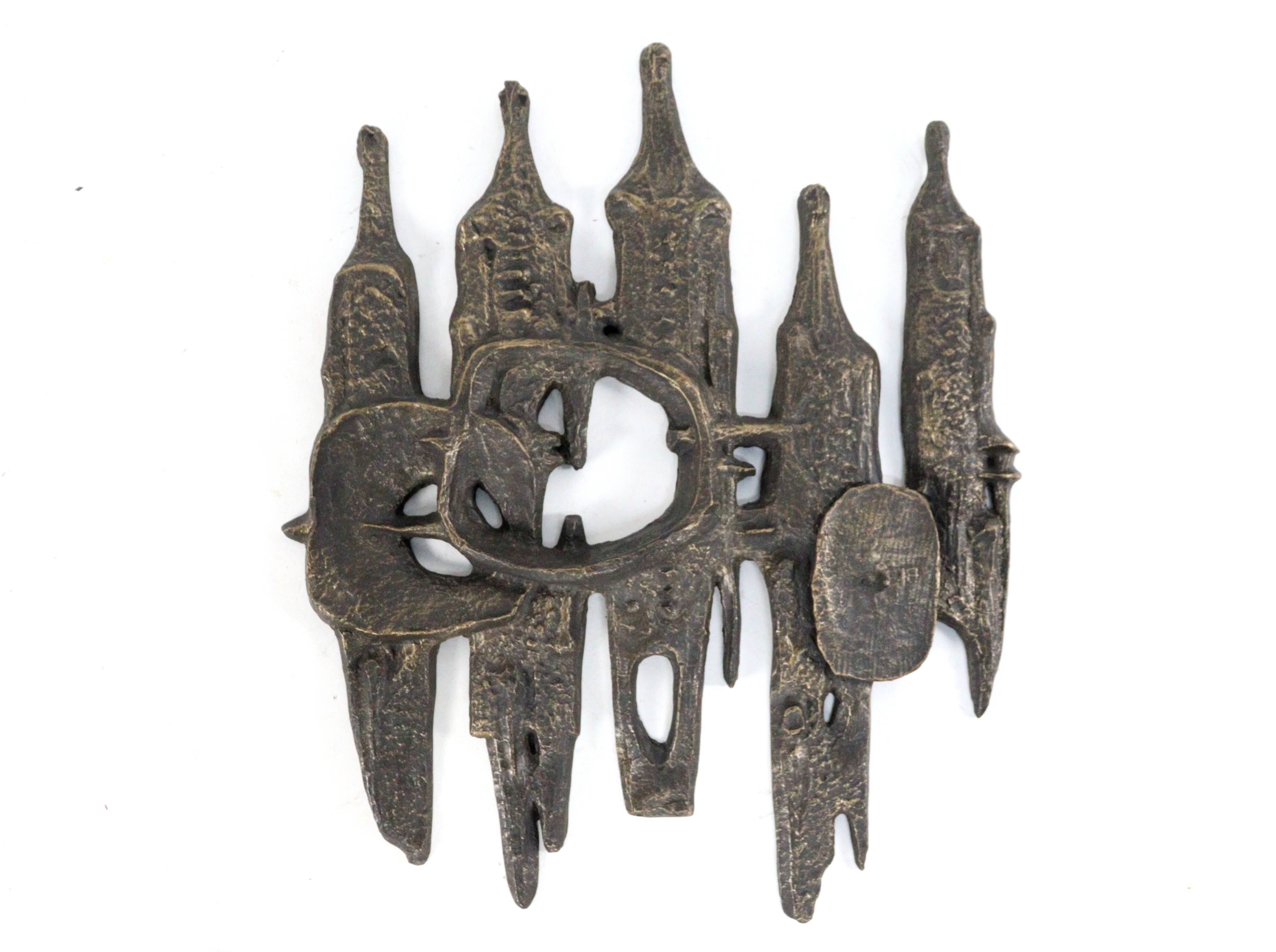 Brutalist wall sculpture - Gatekeepers