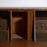 Swedish drop-leaf desk, antique – Scandinavian folk furniture – year 1783