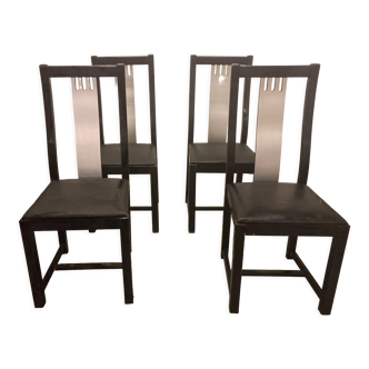 90's design wooden chairs