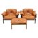 MP-13 armchair set by Percival Lafer in cognac leather.
