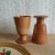 Duo de tasses mazagrans en grès Montgolfier vintage