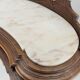 Louis XVI style walnut and marble cabinet
