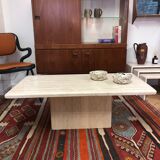 Travertine coffee table Italy 1970