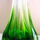 Blown glass vase, Murano, blue and green colors, vintage, 60s/70s