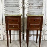 Pair of mahogany bedside tables