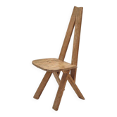 Model S45 Chlacc wood chair by Pierre Chapo, 1979