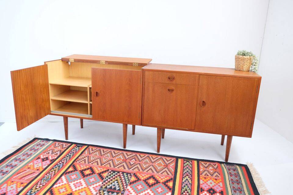 Meubles HiFi vintage des années 60, commode, buffet, teck, style rétro