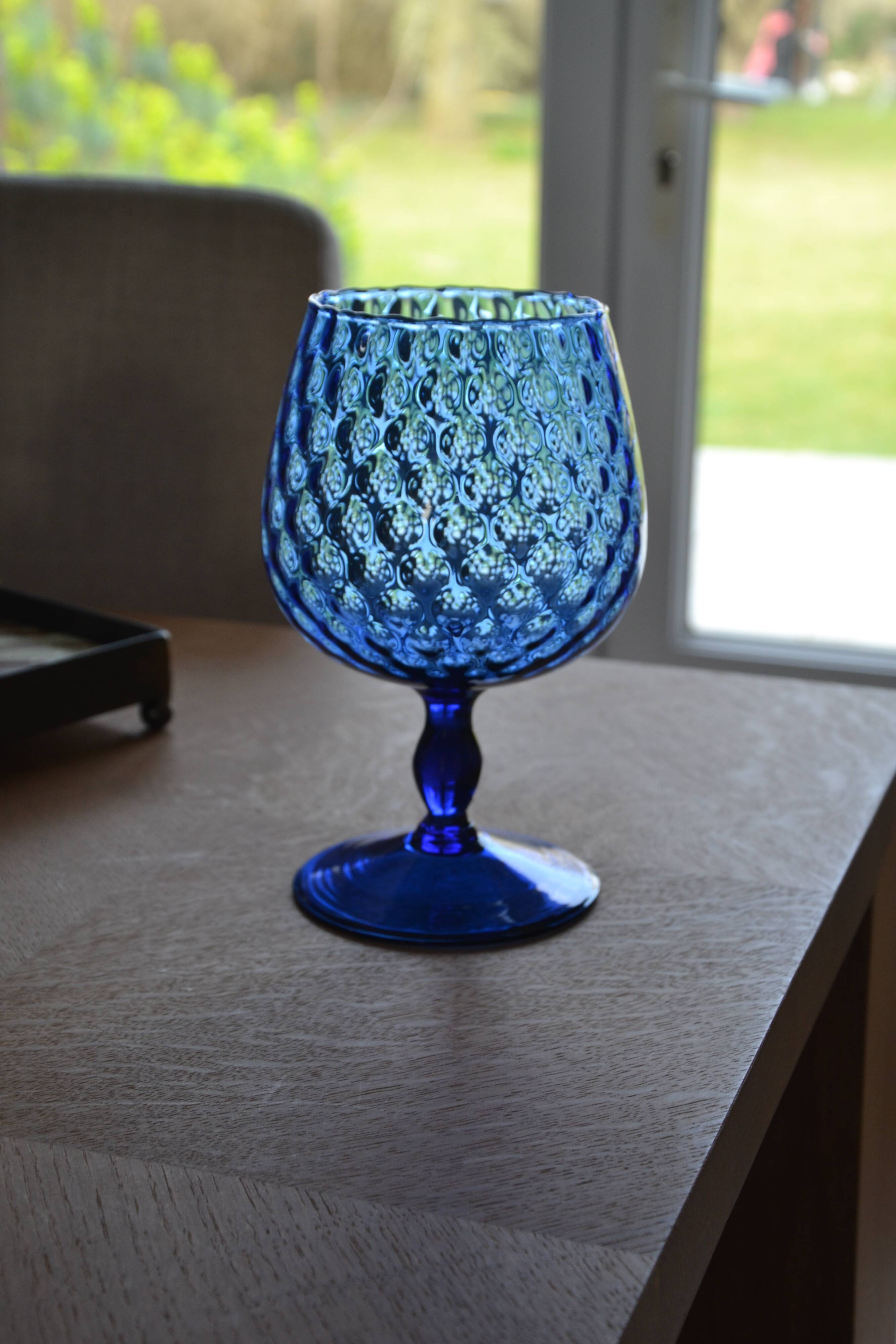 Vintage Empoli Glass Vase Cup
