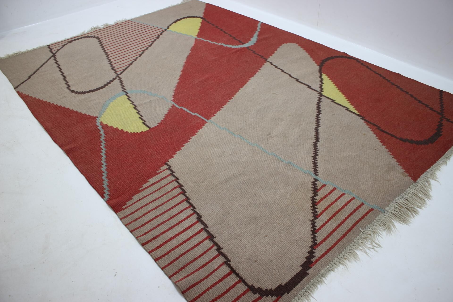 Design Geometric Carpet in Style of Antonín Kybal, 1950s