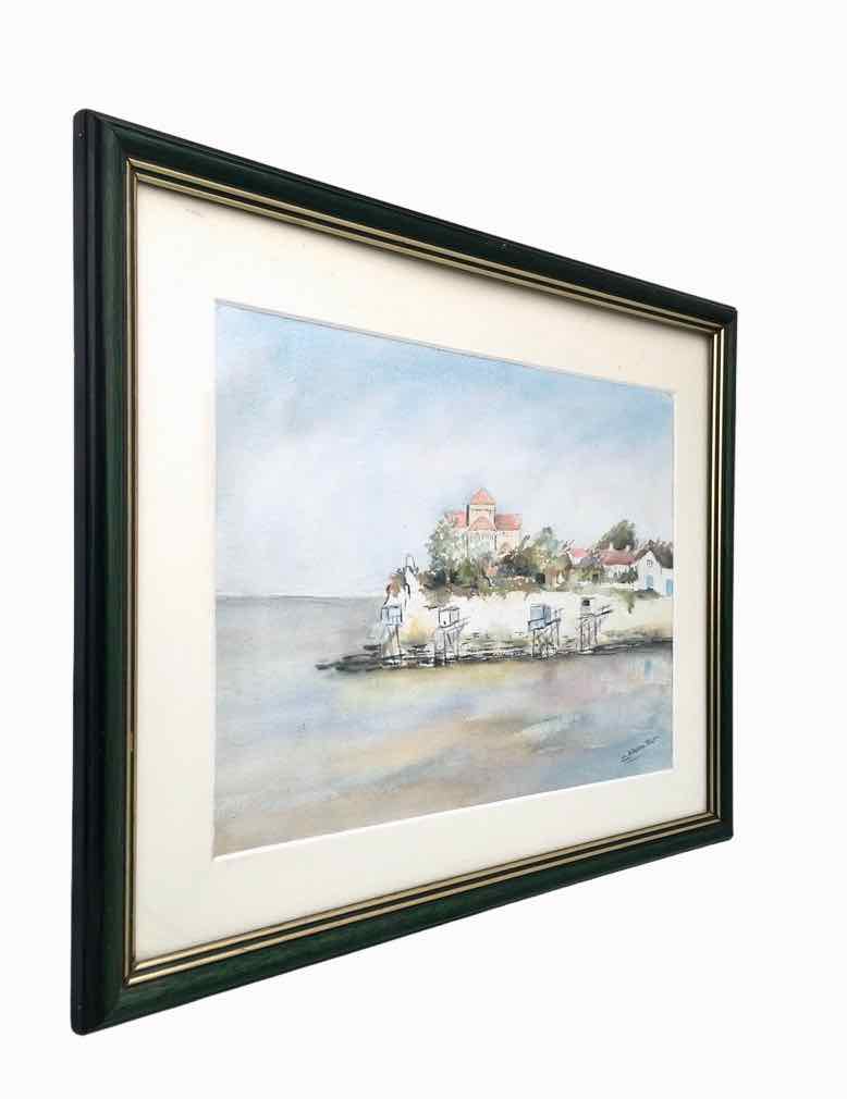 Aquarelle estuaire de la Gironde