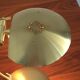 Lampe de bureau en laiton style Bauhaus, 45cm 1970