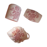 Set 3 pieces vintage set English porcelain CROWN DEVON