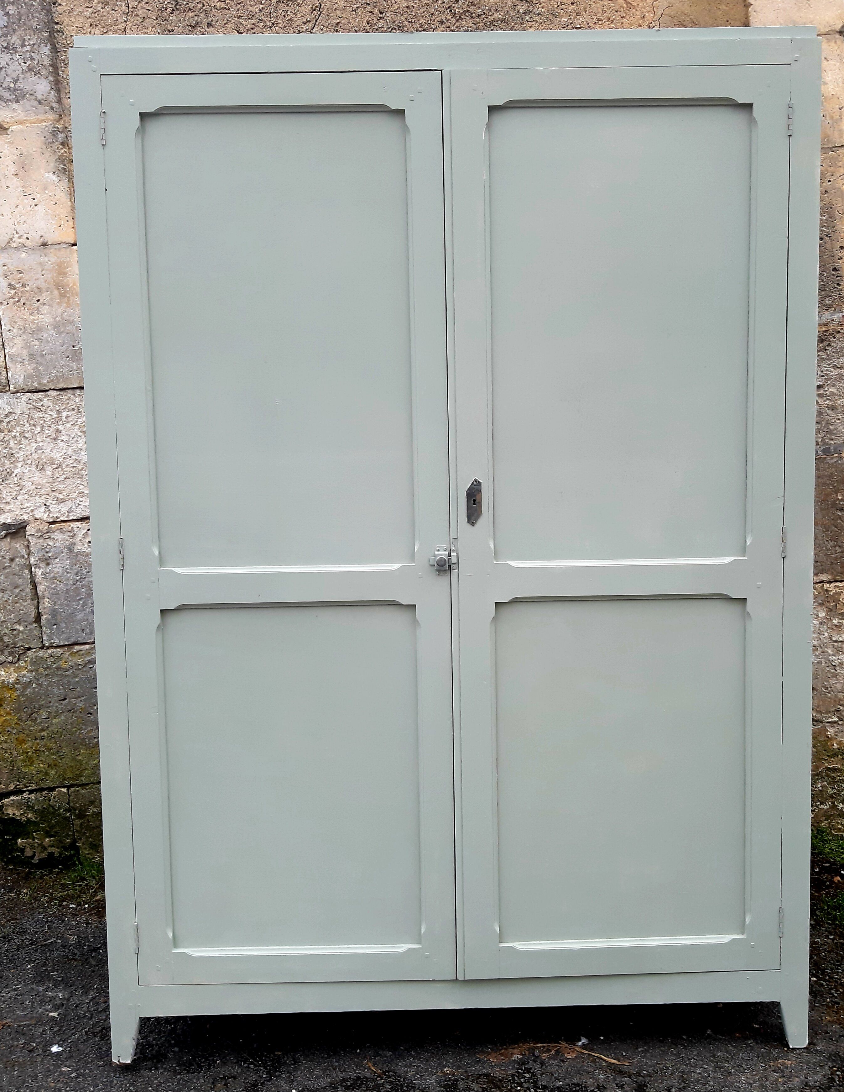 Large Parisian wardrobe willow green