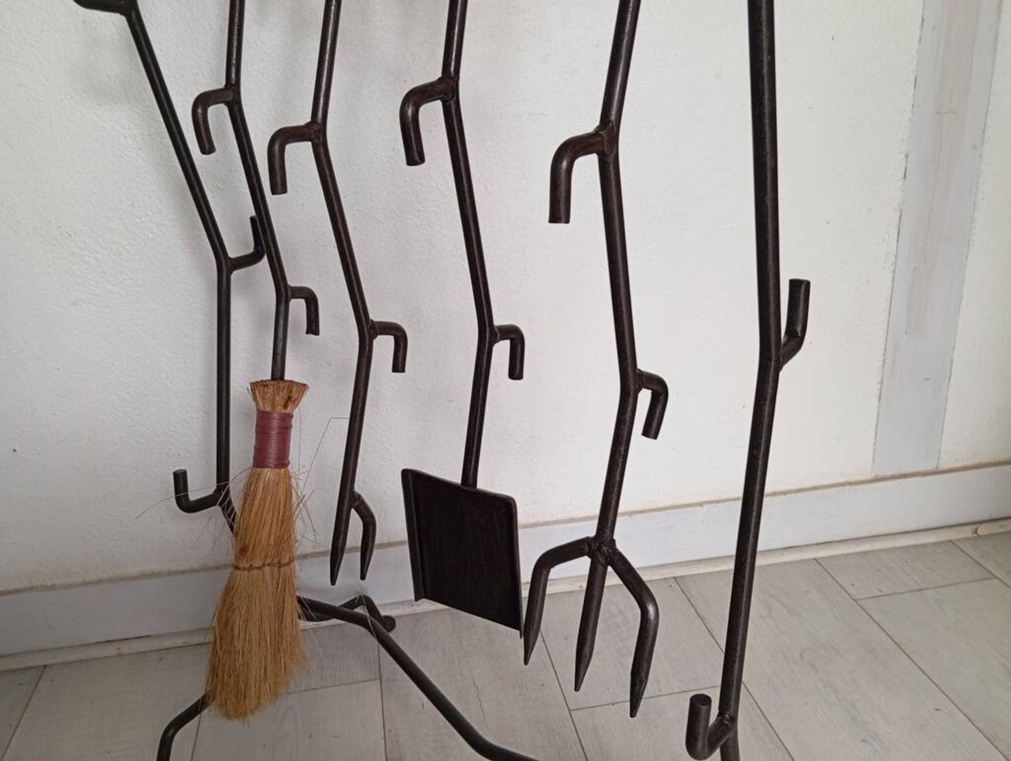 Brutalist fireplace mantel