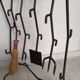 Brutalist fireplace mantel