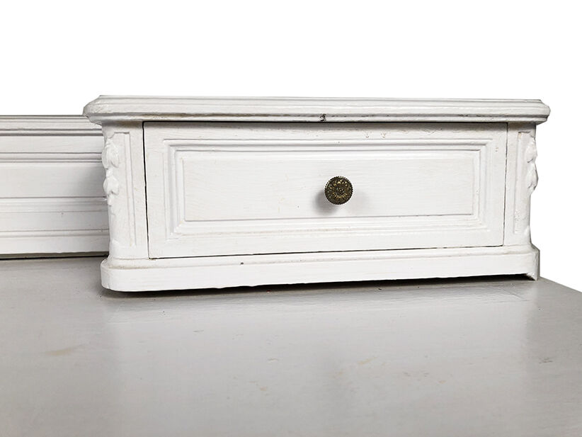 Louis XVI-style tiered desk lay white