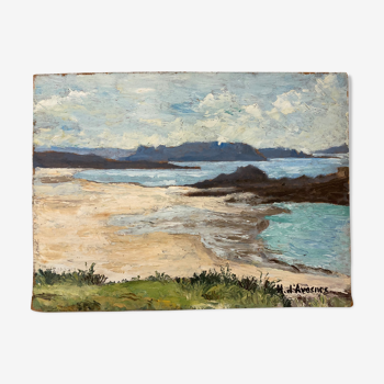 Vintage seaside painting