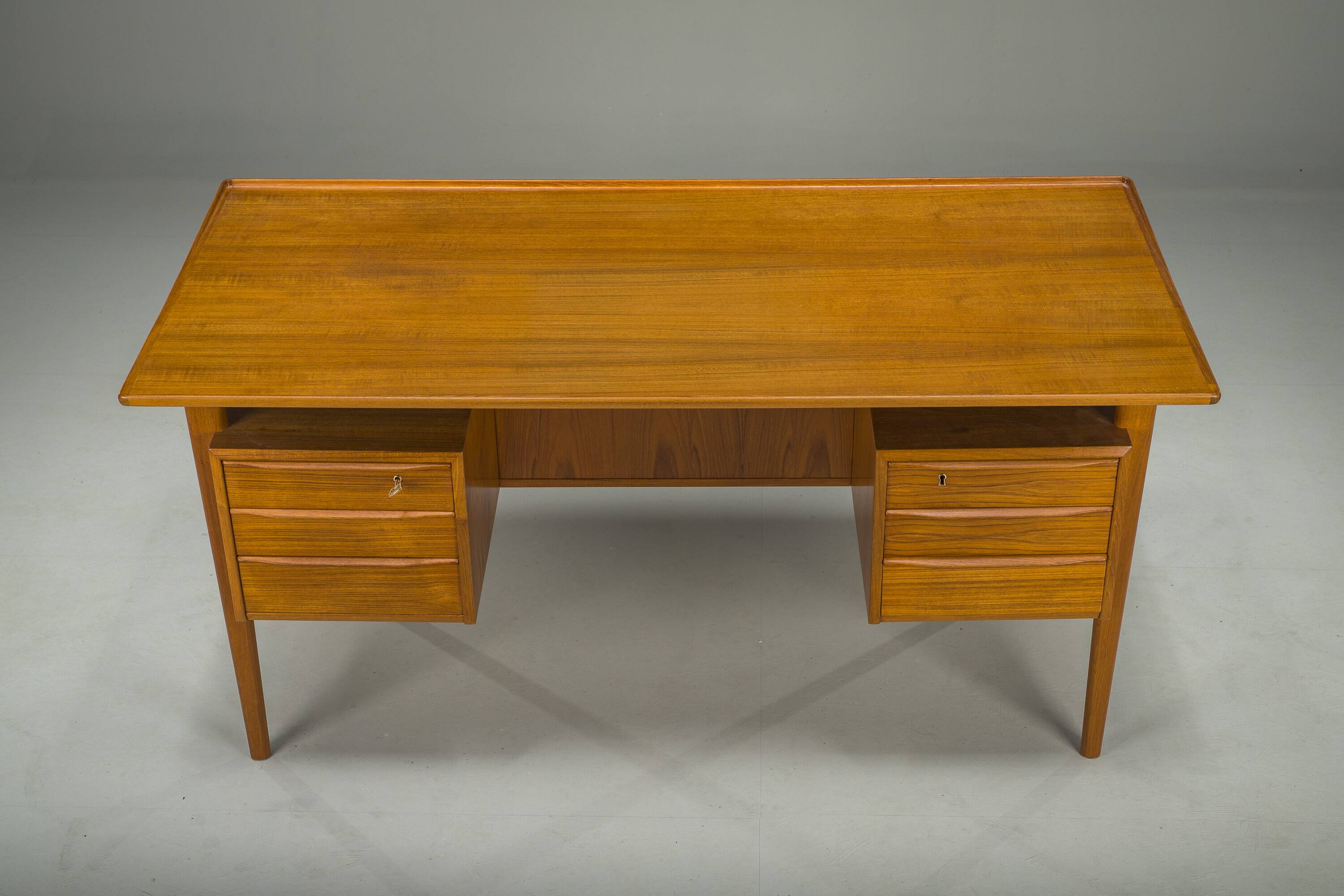 Danish Teak Desk by Peter Lovig Nielsen for Hedensted Mobelfabrik, 1964